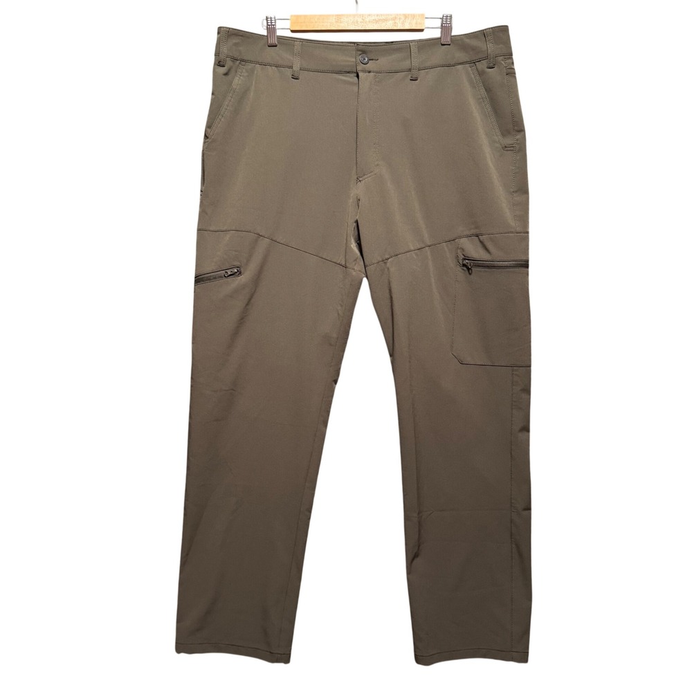 Magellan Hiking Pants 40W Mens Classic Fit Brown Moisture Wicking Stretch Canyon